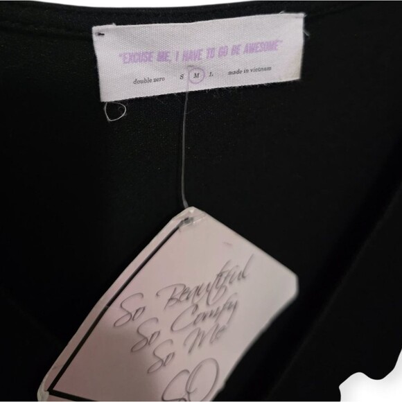 Double Zero Hyfve Criss Cross Top in Black M - Picture 3 of 4